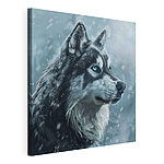 Stampa su tela Cane nella neve