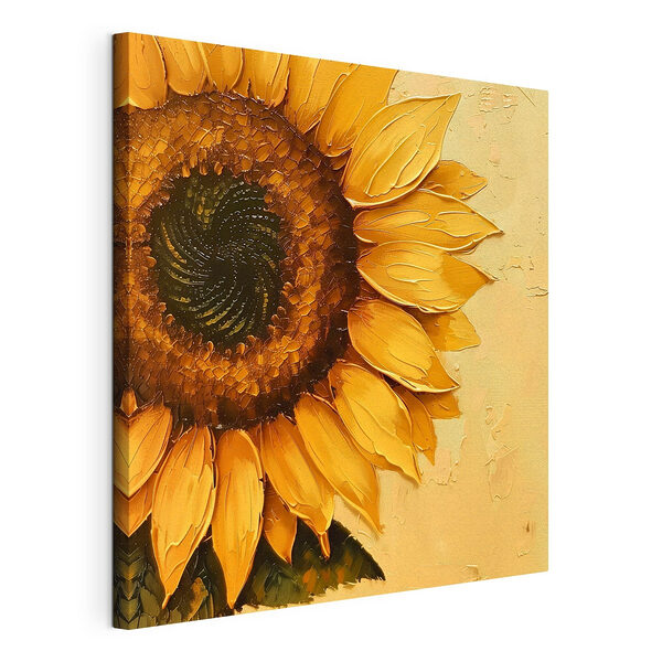 Stampa su tela Dipinto raffigurante un girasole