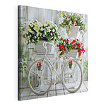 Stampa su tela Bicicletta con fiori nei cestini