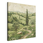 Stampa su tela Paesaggio con alberi e una strada