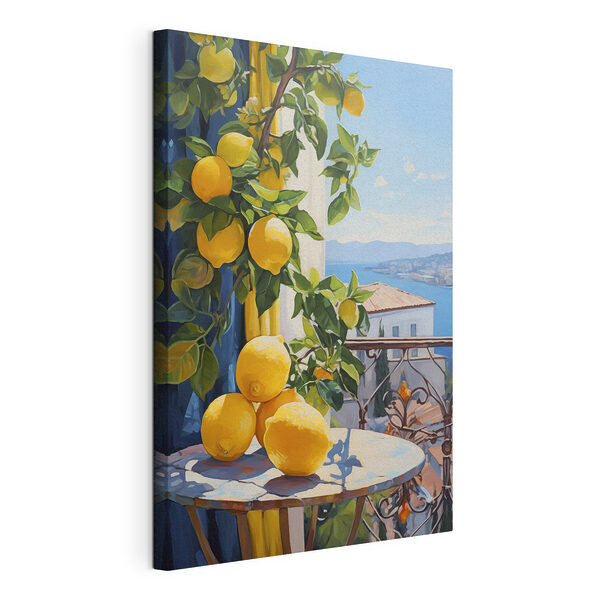 Stampa su tela Dipinto raffigurante dei limoni su un tavolo (COD: s40091) Stampa su tela Stampa su tela Dipinto raffigurante dei limoni su un tavolo (COD: s40091)