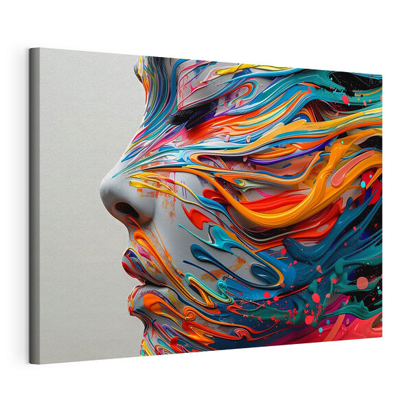 Stampa su tela Vortici surreali di un ritratto emotivo