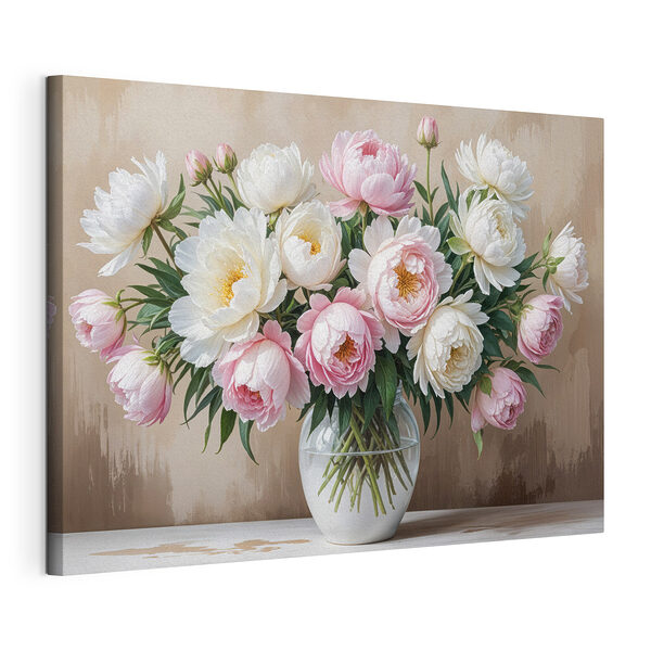 Vaso di fiori su un tavolo Stampa su tela Vaso di fiori su un tavolo