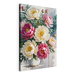 Stampa su tela Mazzo di fiori con foglie