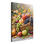 Stampa su tela Cesto di frutta con foglie