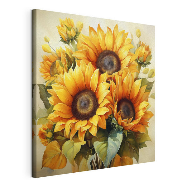 Mazzo di girasoli gialli Stampa su tela Mazzo di girasoli gialli