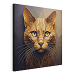 Stampa su tela Gatto con un design low-poly