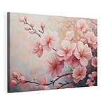 Stampa su tela Dipinto raffigurante fiori rosa