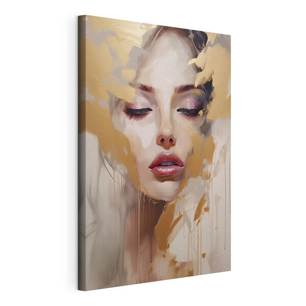 Stampa su tela Una bellezza affascinante con un tocco artistico