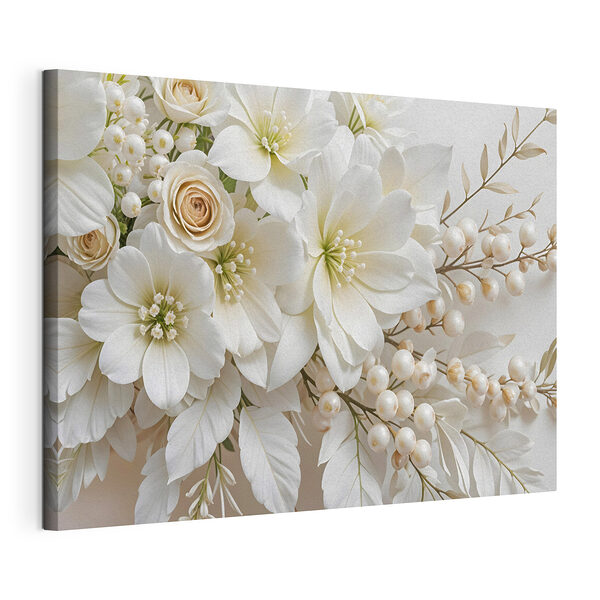 Stampa su tela Elegante composizione floreale dai toni tenui