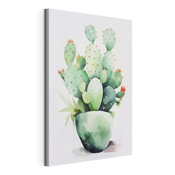 Acquerello raffigurante un cactus Stampa su tela Acquerello raffigurante un cactus