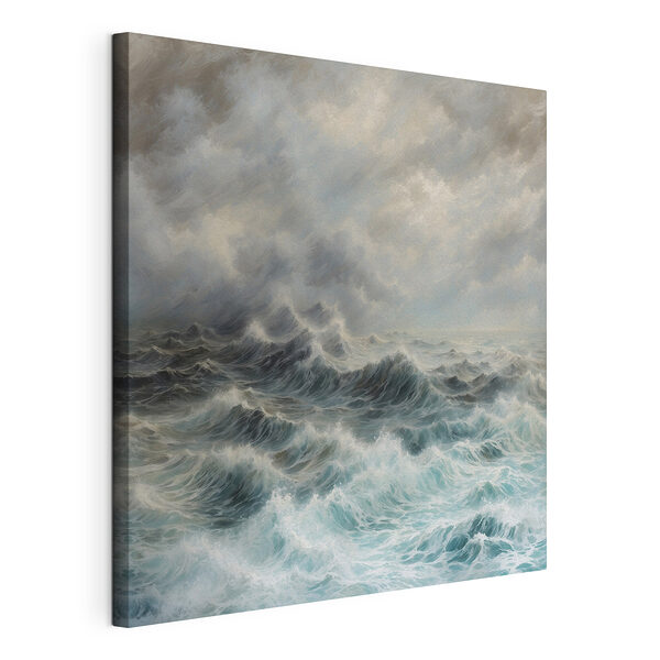 Stampa su tela Dipinto raffigurante le onde dell'oceano