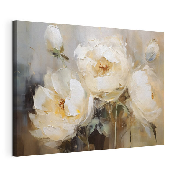 Dipinto raffigurante fiori bianchi Stampa su tela Dipinto raffigurante fiori bianchi