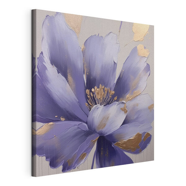 Stampa su tela Dipinto raffigurante un fiore viola