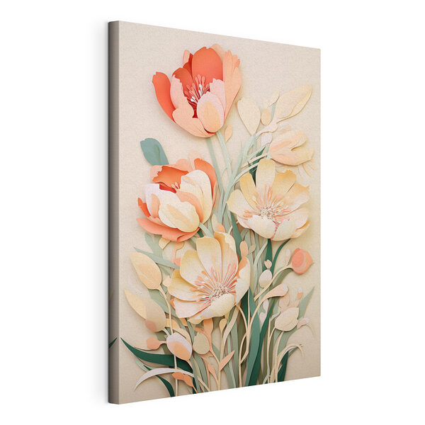 Stampa su tela Ritagli di carta a forma di fiori