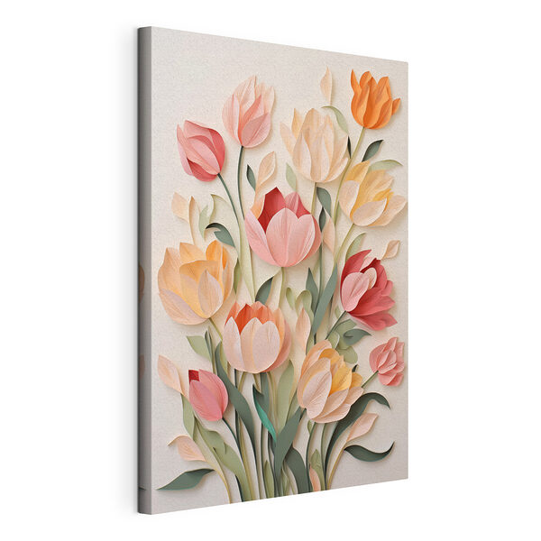 Stampa su tela Ritagli di carta a forma di fiori