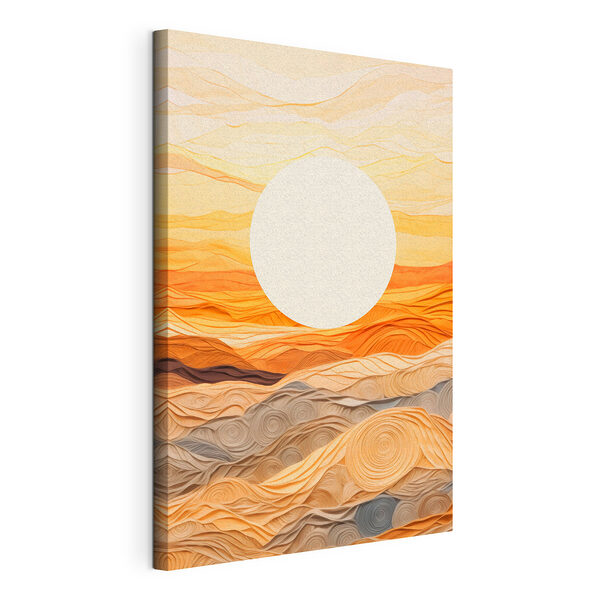 Il sole sul deserto Stampa su tela Il sole sul deserto