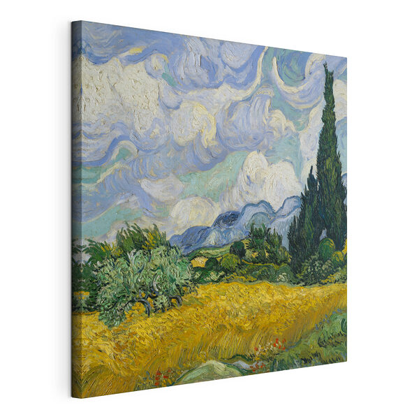 Stampa su tela Dipinto raffigurante un campo con alberi e montagne sullo sfondo (COD: s04295) Stampa su tela Stampa su tela Dipinto raffigurante un campo con alberi e montagne sullo sfondo (COD: s04295)