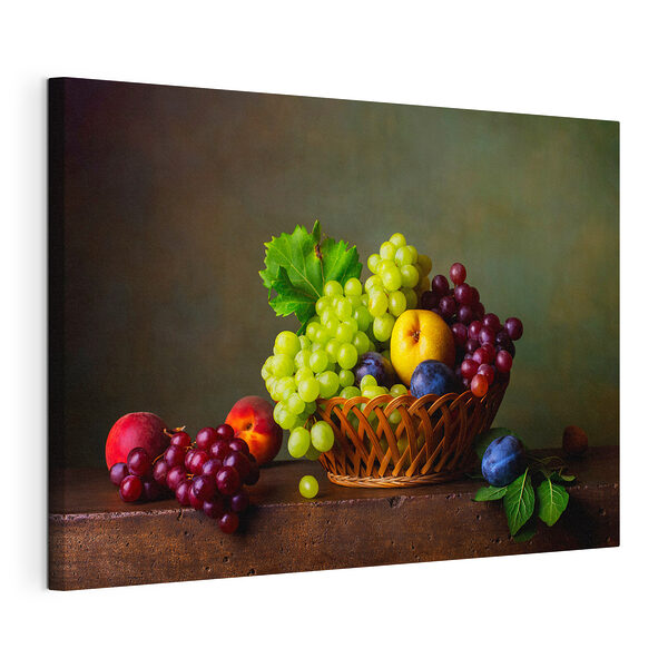 Cesto di frutta su un tavolo Stampa su tela Cesto di frutta su un tavolo