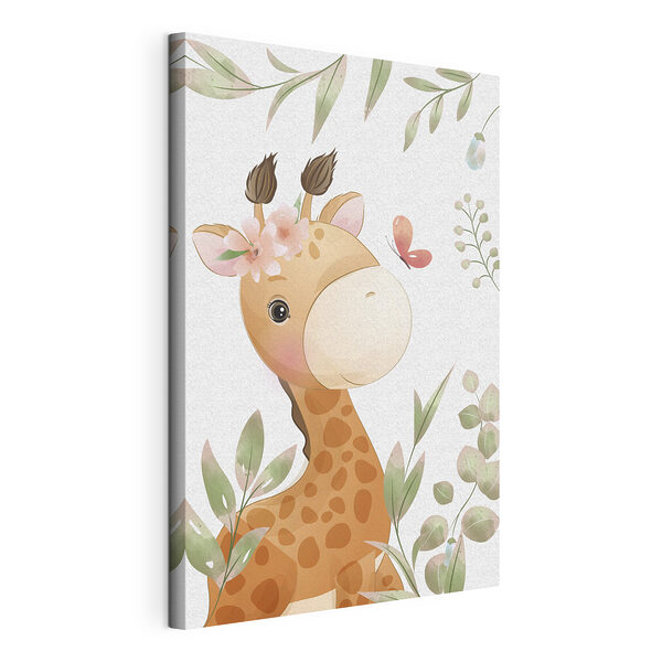 Stampa su tela Giraffa con fiori e foglie (COD: s31833) Stampa su tela Stampa su tela Giraffa con fiori e foglie (COD: s31833)
