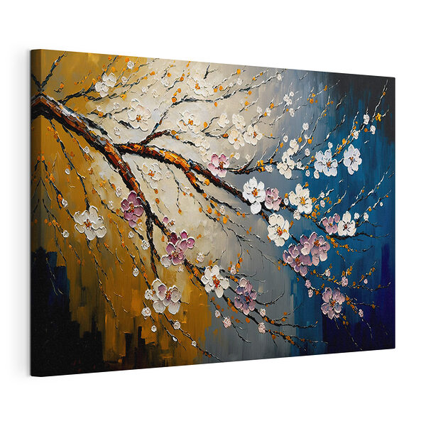 Stampa su tela Rami in fiore dai colori vivaci