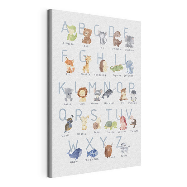 Stampa su tela Adorabili animaletti dell'alfabeto per bambini (COD: s34897) Stampa su tela Stampa su tela Adorabili animaletti dell'alfabeto per bambini (COD: s34897)