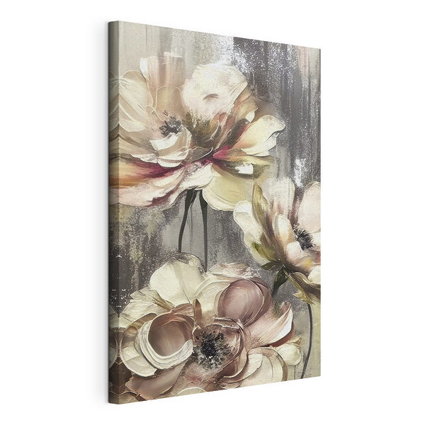 Stampa su tela Elegante dipinto floreale dai toni neutri