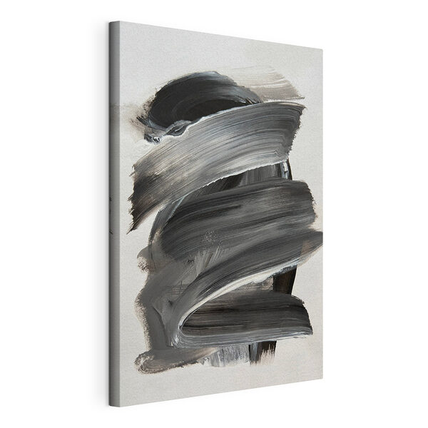 Pennellata in bianco e nero Stampa su tela Pennellata in bianco e nero