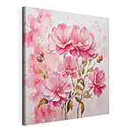 Stampa su tela Dipinto raffigurante fiori rosa