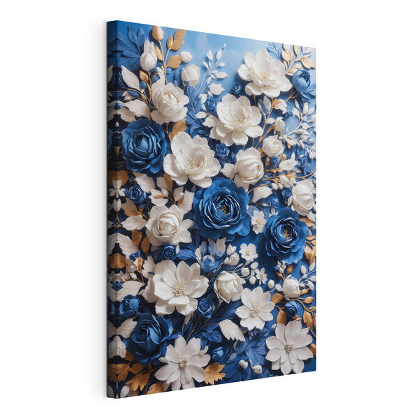 Fiori blu e bianchi Stampa su tela Fiori blu e bianchi