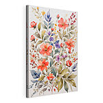 Stampa su tela Dipinto di fiori e foglie