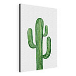 Stampa su tela Cactus verde su sfondo bianco