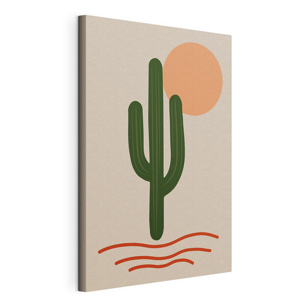 Cactus con il sole alle spalle Stampa su tela Cactus con il sole alle spalle