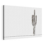 Stampa su tela Cactus disegnato con un unico tratto