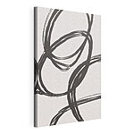 Stampa su tela Disegno in bianco e nero di cerchi