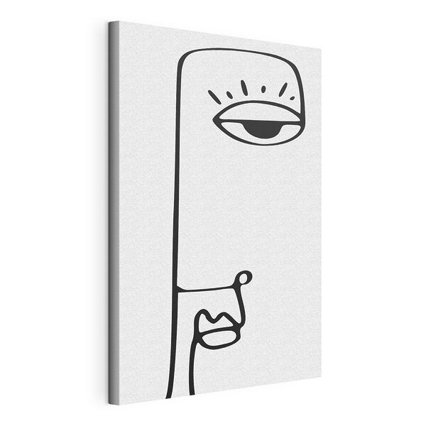 Stampa su tela Disegno in bianco e nero del volto di una persona (COD: s36474) Stampa su tela Stampa su tela Disegno in bianco e nero del volto di una persona (COD: s36474)