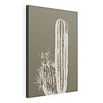 Stampa su tela Cactus bianco su sfondo marrone