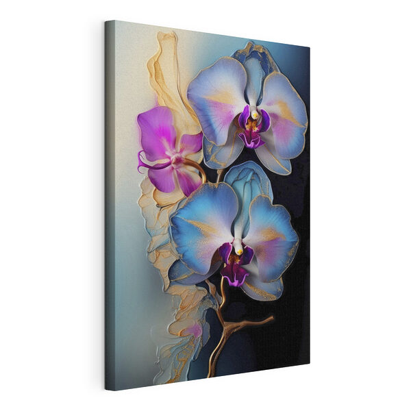 Orchidee dai colori vivaci, riprodotte con dettagli mozzafiato Stampa su tela Orchidee dai colori vivaci, riprodotte con dettagli mozzafiato