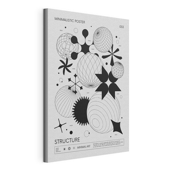 Immagine in bianco e nero di un ingranaggio Stampa su tela Immagine in bianco e nero di un ingranaggio