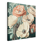 Stampa su tela Papaveri in fiore dai delicati toni pastello