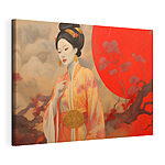 Stampa su tela Donna in kimono