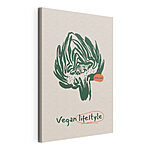 Stampa su tela Illustrazione di un carciofo dedicata allo stile di vita vegano