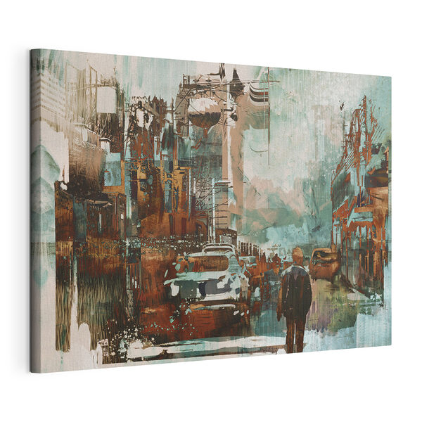 Stampa su tela Paesaggio urbano astratto dai colori vivaci (COD: s37112) Stampa su tela Stampa su tela Paesaggio urbano astratto dai colori vivaci (COD: s37112)