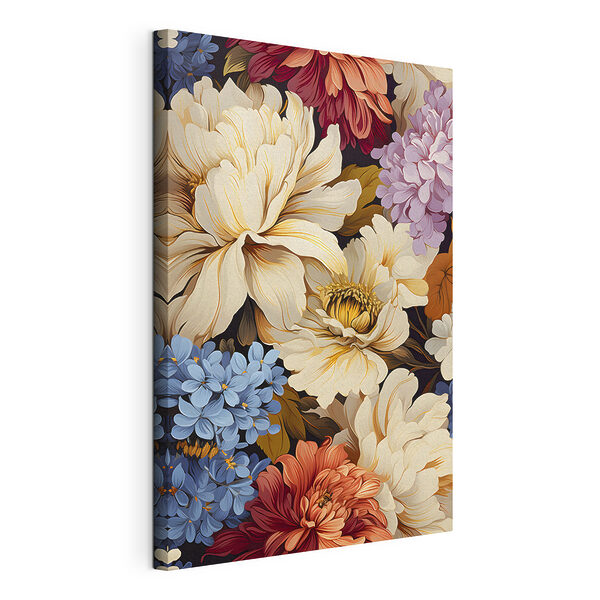 Stampa su tela Fiori dai colori vivaci in piena fioritura
