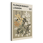 Stampa su tela Manifesto d'epoca del mercato dei fiori di Londra