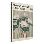 Stampa su tela Manifesto del mercato dei fiori di Hong Kong, 1971