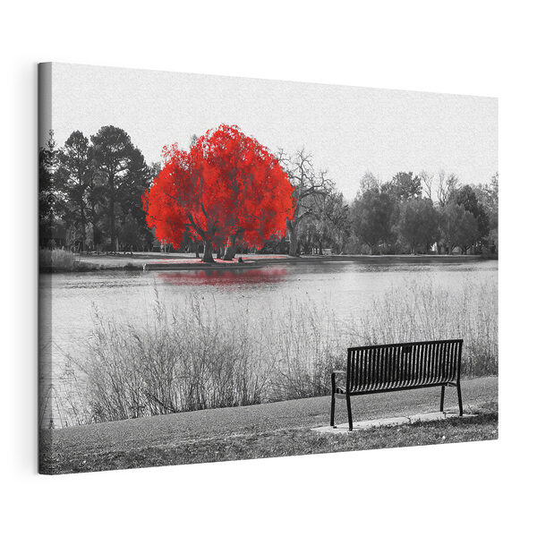 Stampa su tela Albero con foglie rosse (COD: s37300) Stampa su tela Stampa su tela Albero con foglie rosse (COD: s37300)