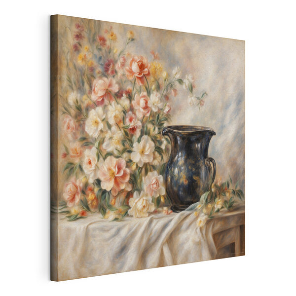 Composizione floreale con un vaso elegante Stampa su tela Composizione floreale con un vaso elegante