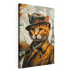 Stampa su tela Gatto con un cappello