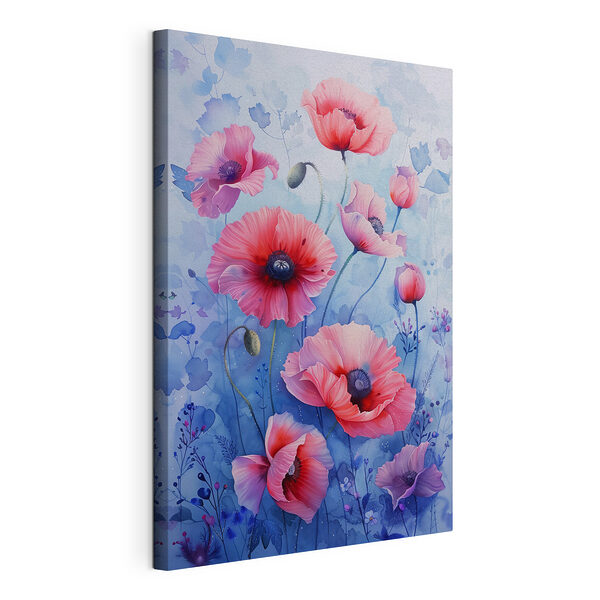 Stampa su tela Fiori dai colori vivaci su una tela da sogno